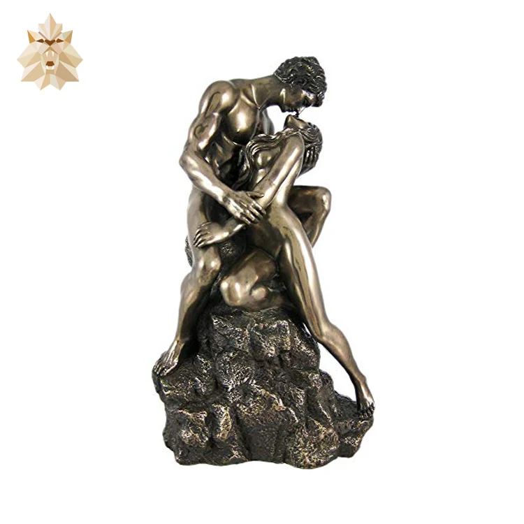 Античные бронзовые фигурки металлическое искусство в натуральную величину сексуальные обнаженные мужчины и женщины Бронзовая статуя для продажи