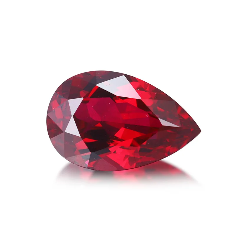 AGL Certified 5A Grade Lab Grown Ruby Emerald Cut Pear Cut Fine Jewelry Synthetic Moissanite Stone Loose Ruby