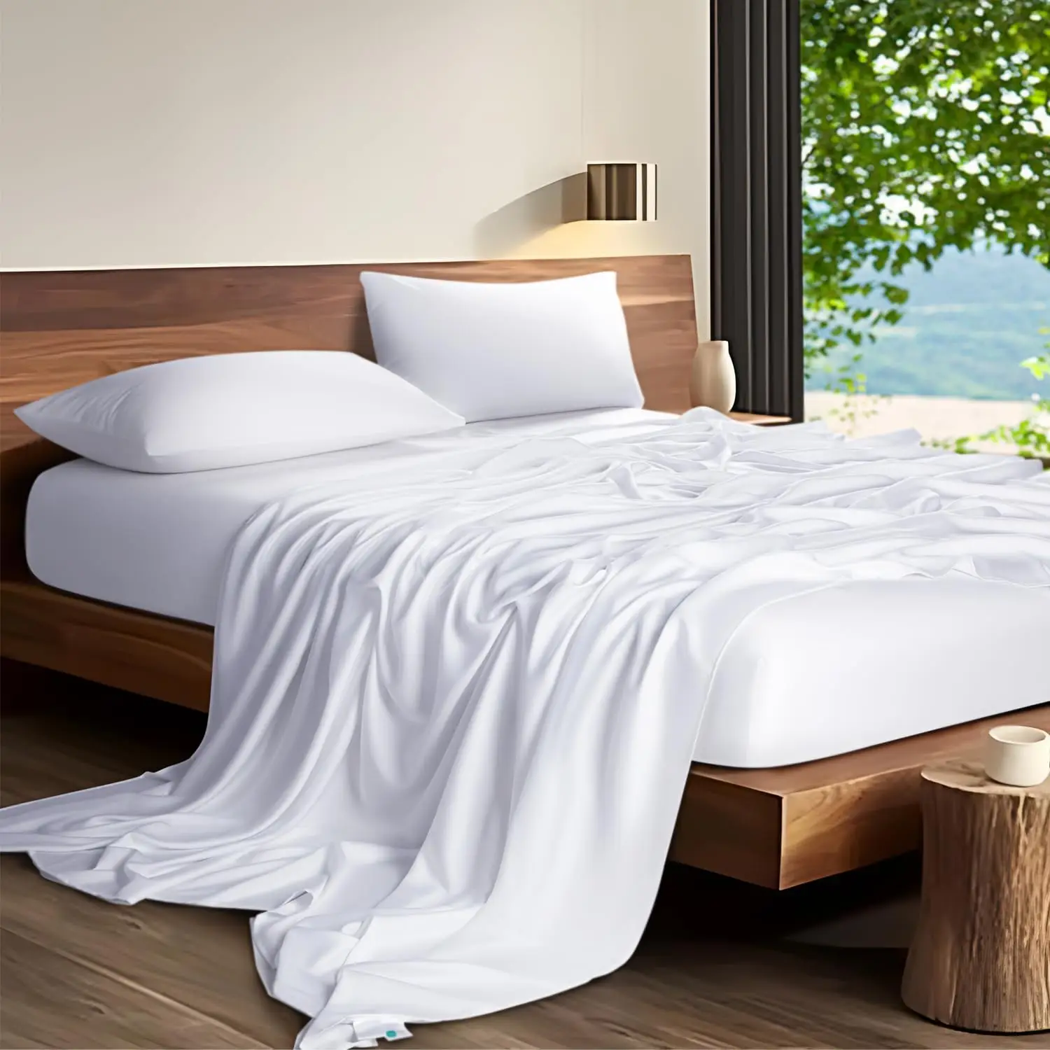 2024 New arrival Ultra Silk Sleep Sweat  Bamboo Bed Sheets Set Bedding Bamboo Hotel Sheet Sets