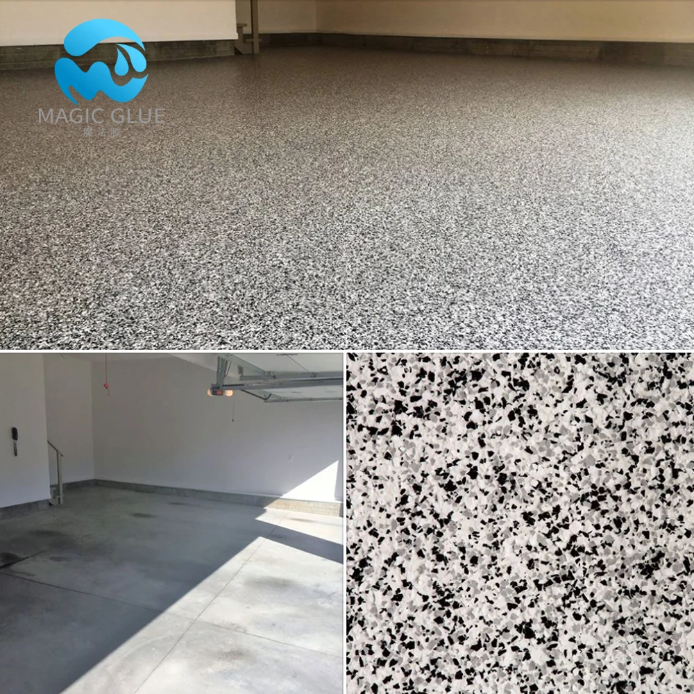 Self-leveling Brush 2 Part Flake Chip Epoxy Concrete Floor Paint Coating