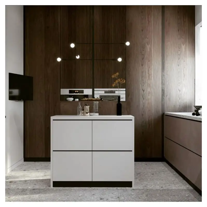 Realgres Hot-Selling Kitchen Cabinet Cabinets Modern White Melamine Smart Kitchen Kitchen Cabinet Base