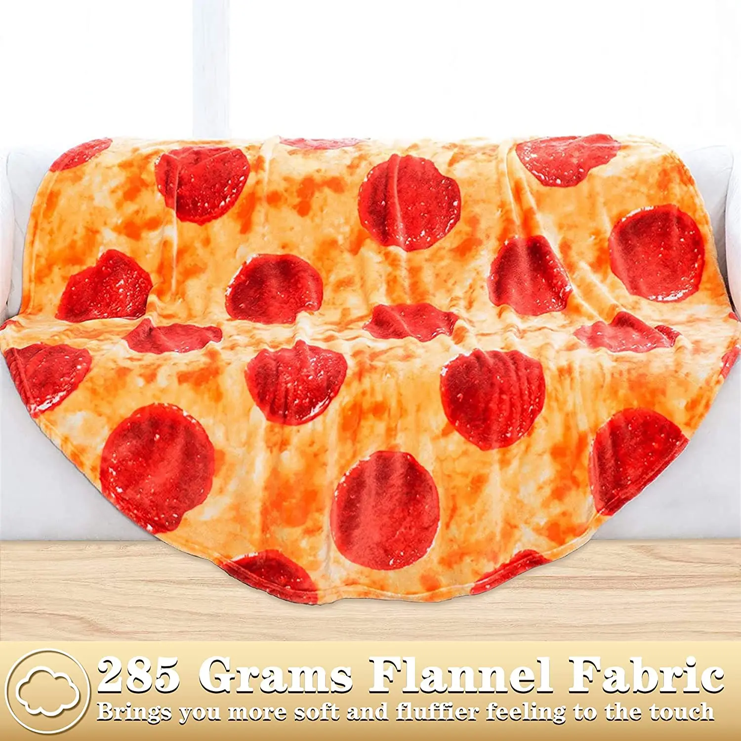 Custom Packaging Round Novelty Corn Roll Fried Chicken rolls Blanket Perfect Round Food Corn Cake Pancake Pizza Blanket Winter