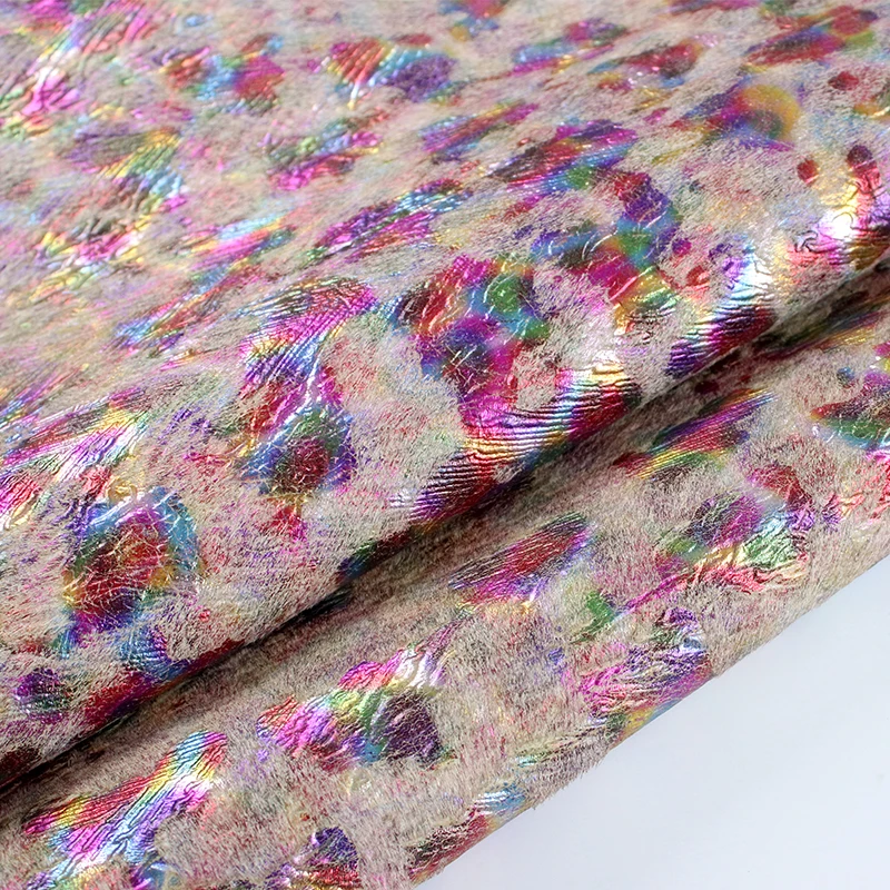 Wholesale Most Popular Hair on Cowhides Embossing Metallic Genuine Leather Real Leather Cow Split Leather
