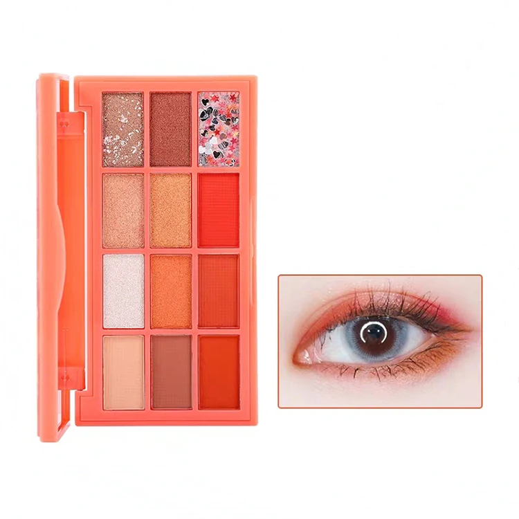 
12Colors Matte Shimmer Jelly Eyeshadow Palette Waterproof Pigment Highlighter Eye Shadow Powder Makeup Cosmetics 