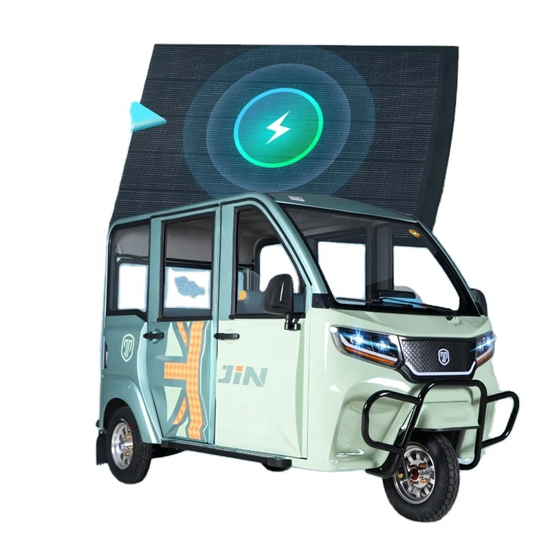 2024 Hot New Products cheap price big power Solar powered automatic power generation e-rickshaw electric Tricycles for Passenger