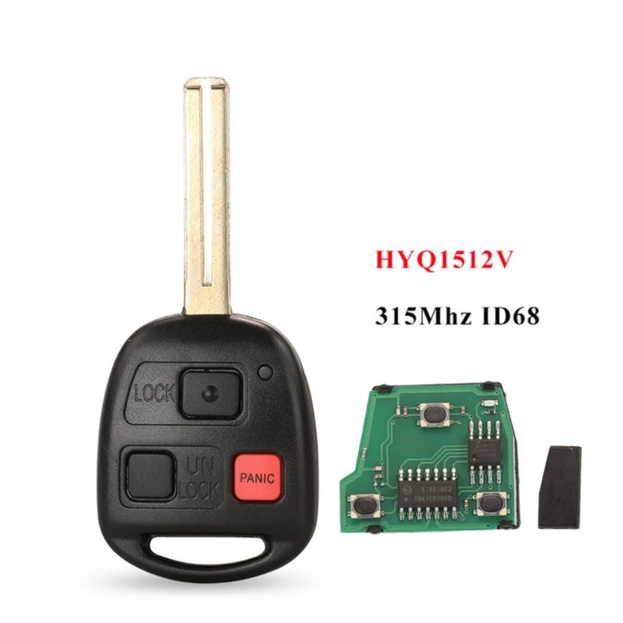 Remote Key 3 Buttons 315mhz 4D68 chip for Lexus GX470 LX470 2003-2008 HYQ1512V 89070-60801