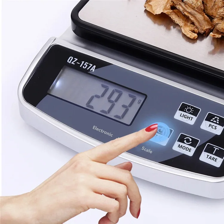 Household stainless steel electronic kitchen food scale ingredients baking LCD digital display scale Charging version