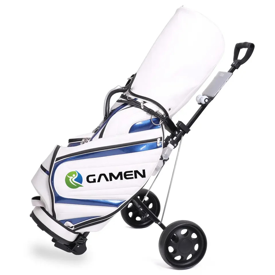 GAMEN Wholesale Golf Push Carts 2 Wheels Aluminum Alloy Golf Trolley Cart