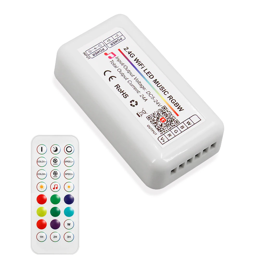 Новое поступление Tuya WIFI RF 24 клавиши музыкальный контроллер RGBW Функция синхронизации режим «DIY» регулировка яркости