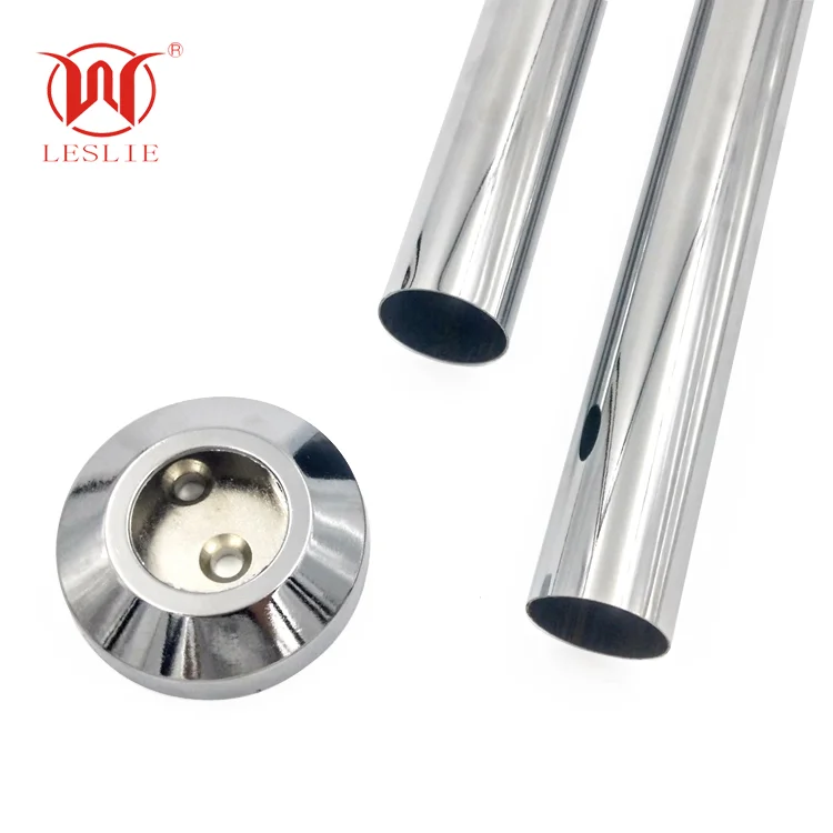 Wardrobe Tube Holder Flange Cabinet Hanger Wall Mounting Bracket Hanging Pole End Tube Support