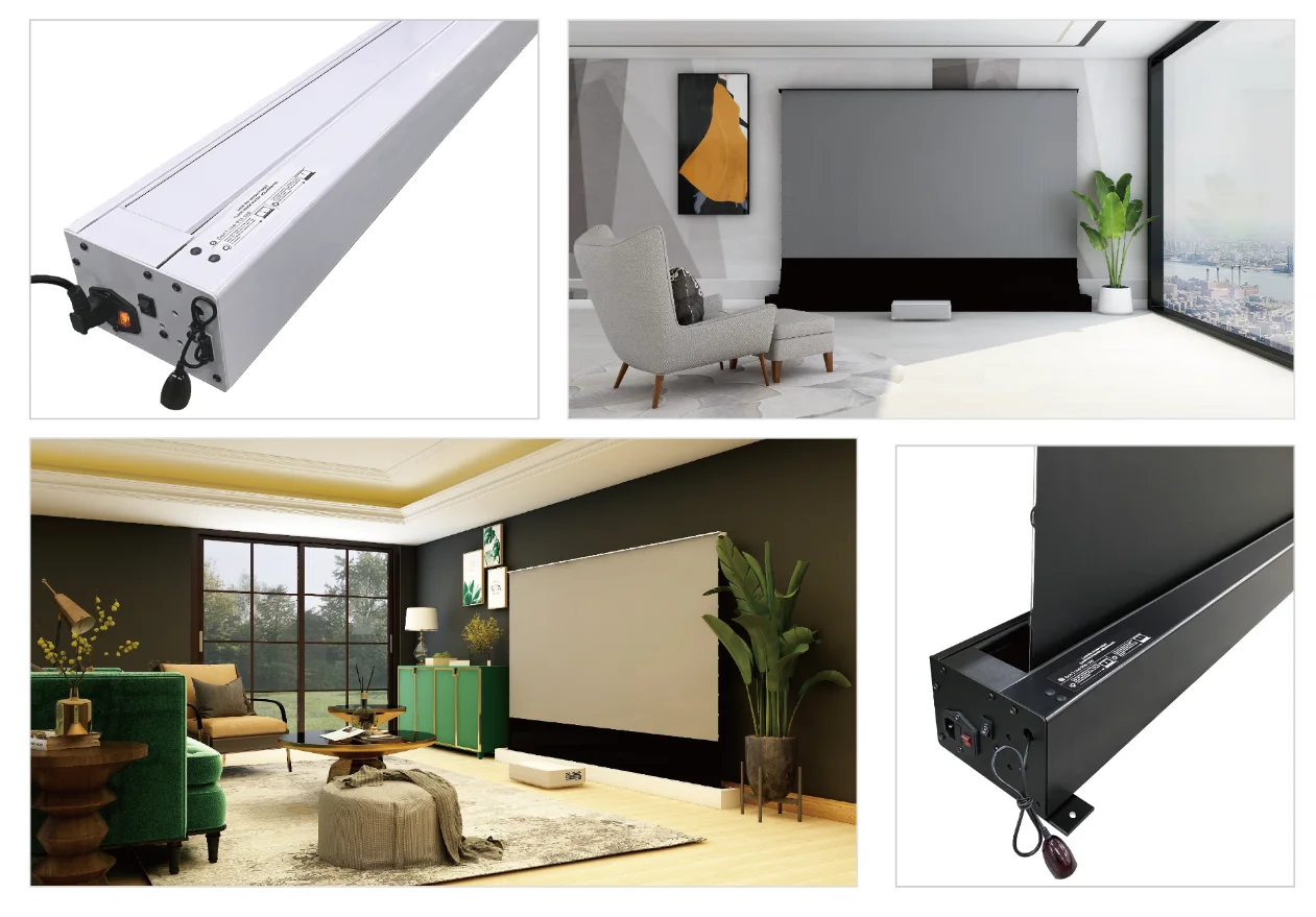 VIVIDSTORM W Wall brackets (Must purchase with our screen)  for ElectricTension floor screen wall mount ( including 2 brackets)