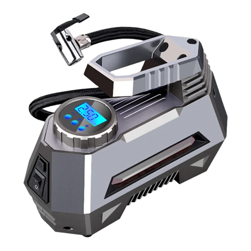 Portable Air Compressor Tire Inflator,150 Psi 12V DC Car Tire Pump With Digital Pressure Gauge Bright Emergency Flashlight