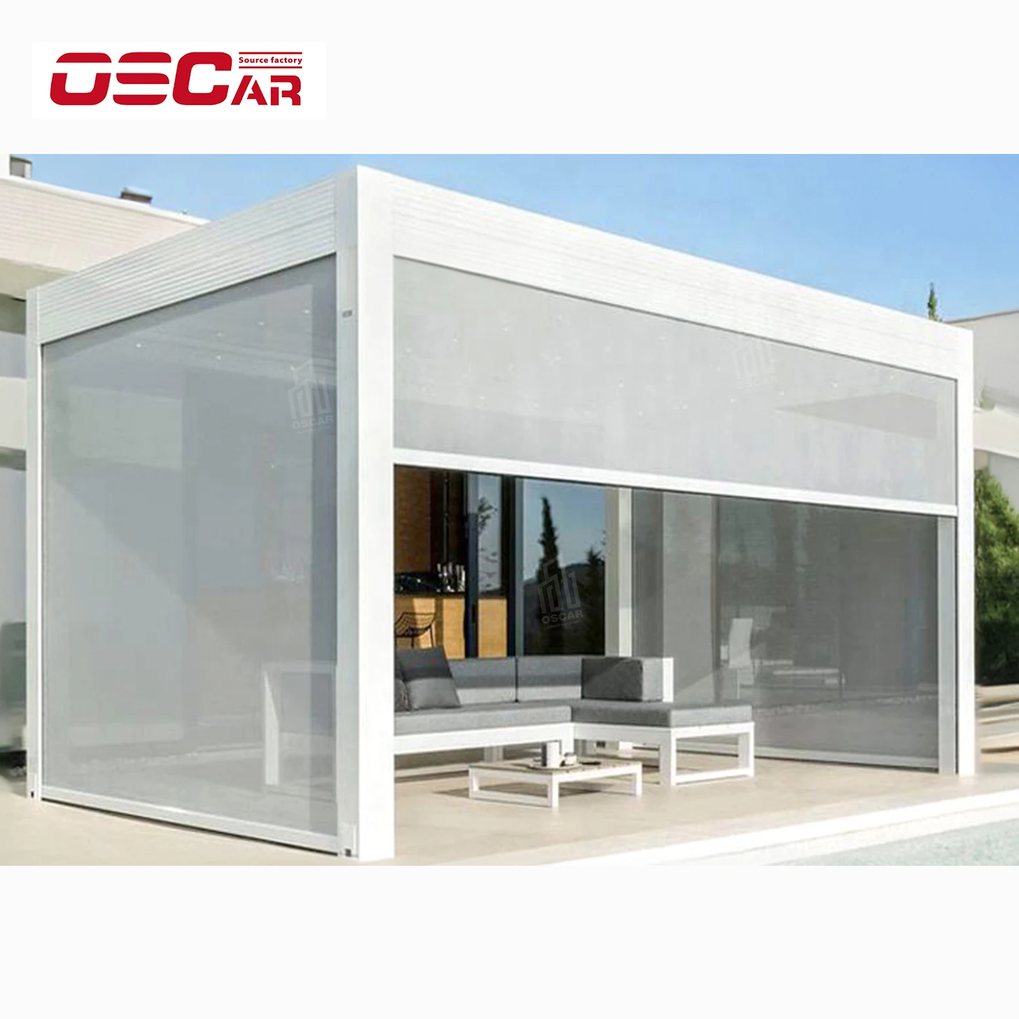 Factory Wholesale Manual/Motorized Waterproof Pergola Outdoor Patio Hardtop Gazebo Backyard Canopy for Garden Building