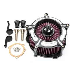 Modification Accessory CNC Aluminium Alloy turbine tip Intakes Cleaner Motorcycle Air Filter For Harley XL883 XL1200