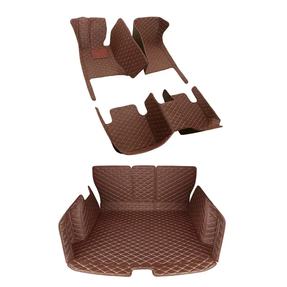 Free shipping Colorful Full Set Decorative Car Floor Mats and Trunk Mats for Custom Audi S1S3 S4 S5 S6 S7 S8 SQ5 TT  Car Mats