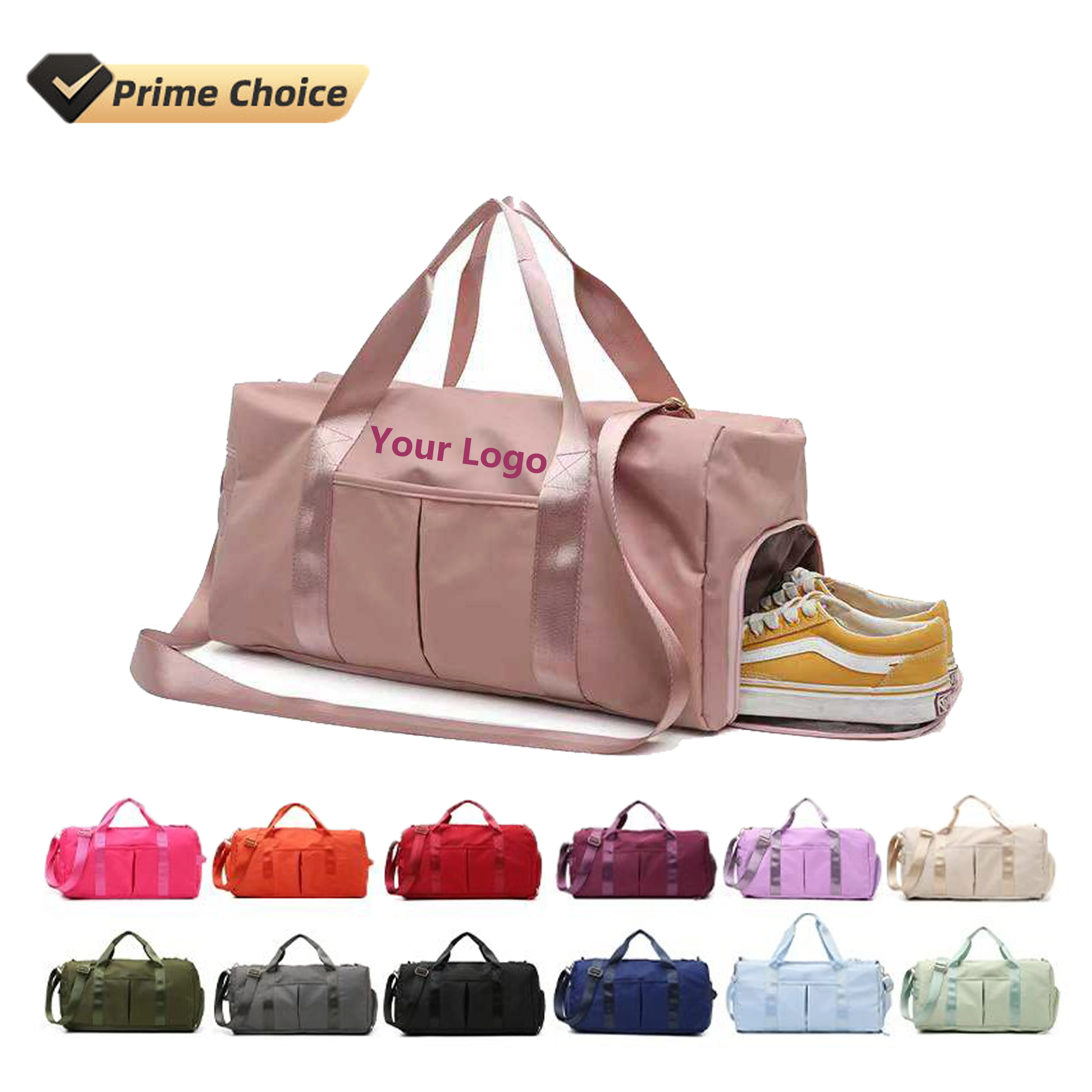Custom LOGO Large Capacity Sport Gym Wet and Dry Bag Women Men Waterproof Shoe Space Duffel Travel Bag Duffle Bag