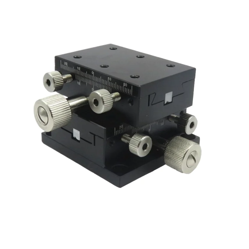 High-precision rack and pinion manual fine-tuning slide XYDTS thin platform dovetail double axis XY