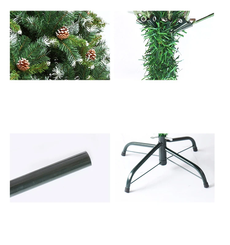 
Slim PVC artificial christmas decoration xmas christmas tree with pine cone 