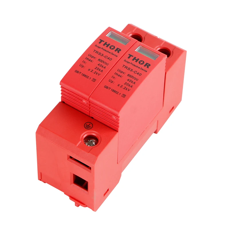 Солнечный стабилизатор напряжения PV SPD 600 В постоянного тока предохранитель вспышки солнечный стабилизатор напряжения