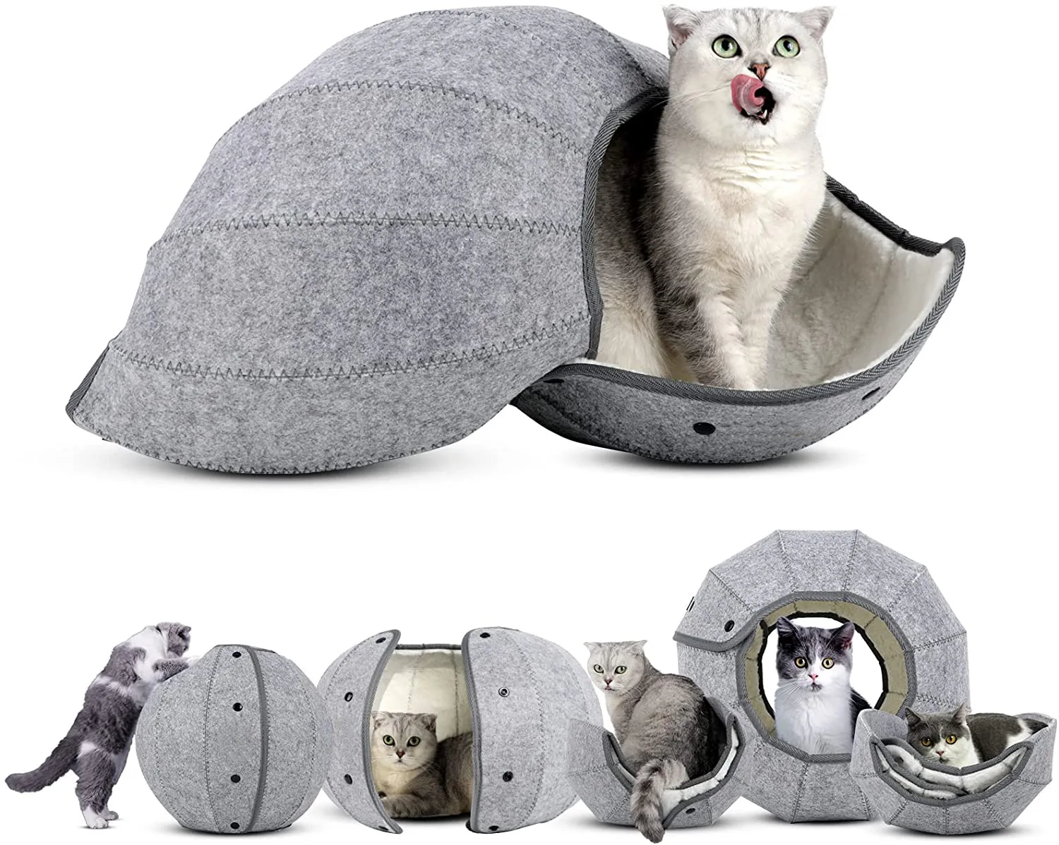 Creative New Folding Breathable Pet Bed Cat Nest Dog Cave Tunnel Semi-closed Creative Cat Mat