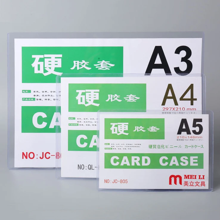 High Quality A3/A4/A5a/A6/A7/B4/B5/B6/B7 Transparent Plastic Pvc Id Card Holder