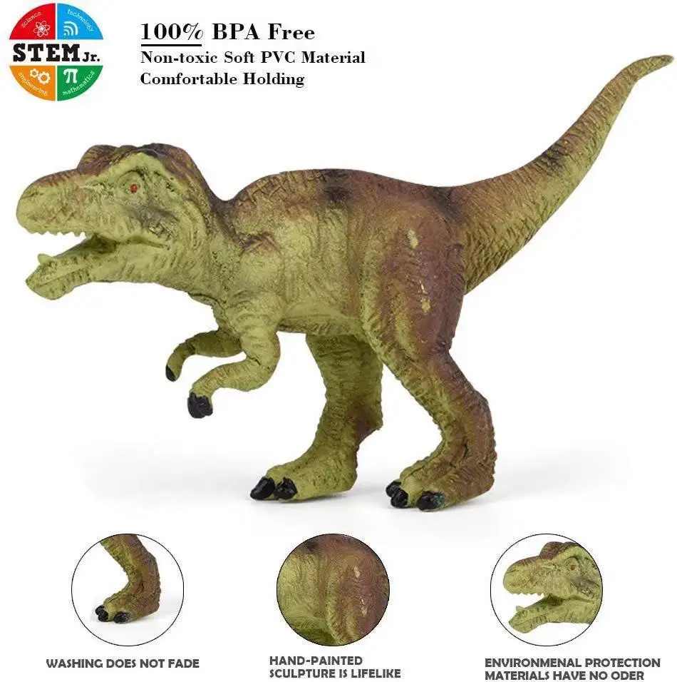 Dinosaur Toy Figure w/ Activity Play Mat,STEM Toys Educational Realistic Dinosaur Play Set 14Pcs Dinosaur