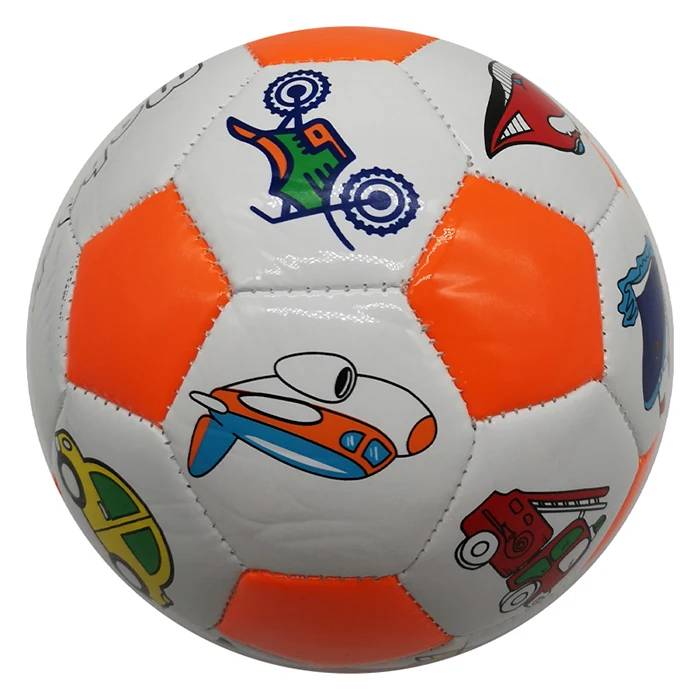 
2020 hot sale cartoon mini size 2 ORANGE COLOR wholesale outdoor indoor child play PVC leather Footballs 