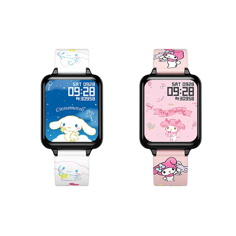 Cute body temperature watch call play music curved screen heart rate message sport girls smart watch