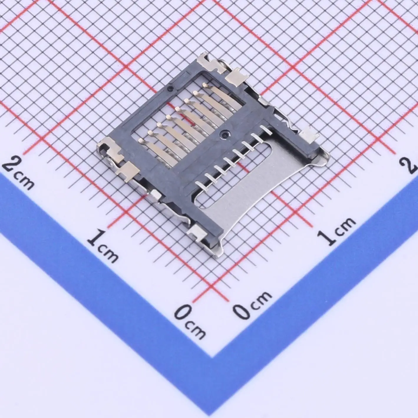Kinghelm KH-TF08-H1.5 8 pin TF Card holder1.5MM height TF Card Socket flip-up Micro SD TF Memory Card Connector