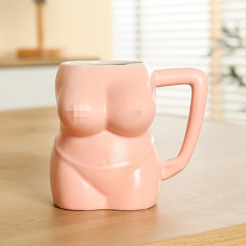 Creative Color Glaze Sexy Woman Body Coffee Mug Stoneware High Temperature Tea Cup For Home Coffee Store Hotel Decorative