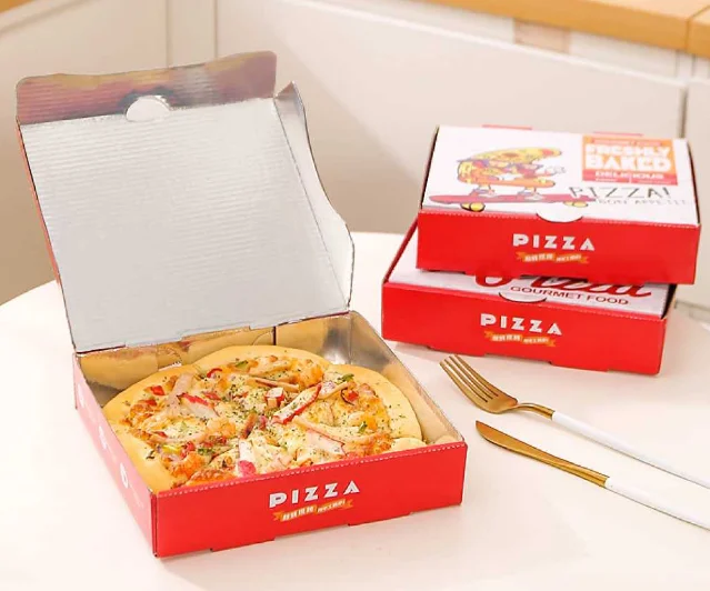 Factory direct kraft paper packaging box Color printing thermal insulation aluminum foil composite pizza box