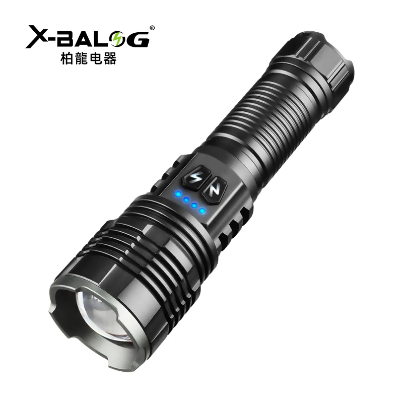 Super Bright XHP50 Tactical LED Torch High Quality USB Rechargeable Aluminum ABS Flashlight for Outdoor Emergency Lighting