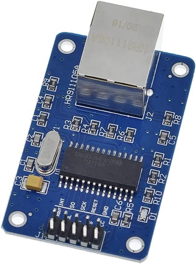 AIsmartlink  ENC28J60-I/SO HR911105A SPI Interface 3.3V for AVR PIC LPC STM32 ENC28J60 LAN Ethernet Network Board Module