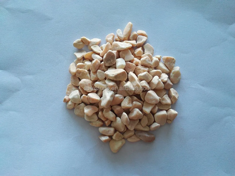 Multi color various sizes natural gravel crushed marble stone chips for driveway