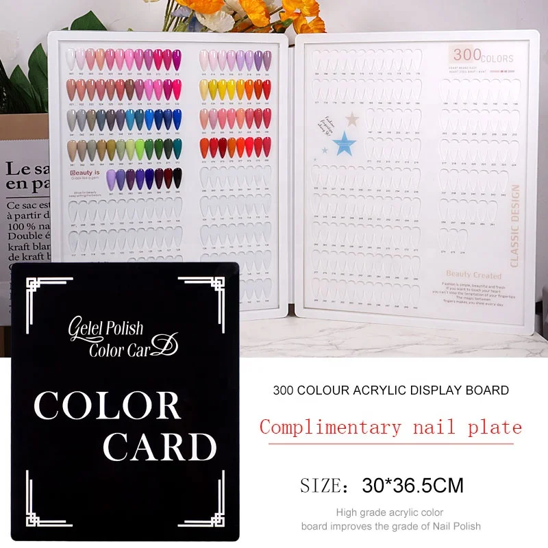 Hot 528 Color Acrylic Display Sample Book for Nail Art Professional DIY Color Card Display High Quality Gel Material Packed Box