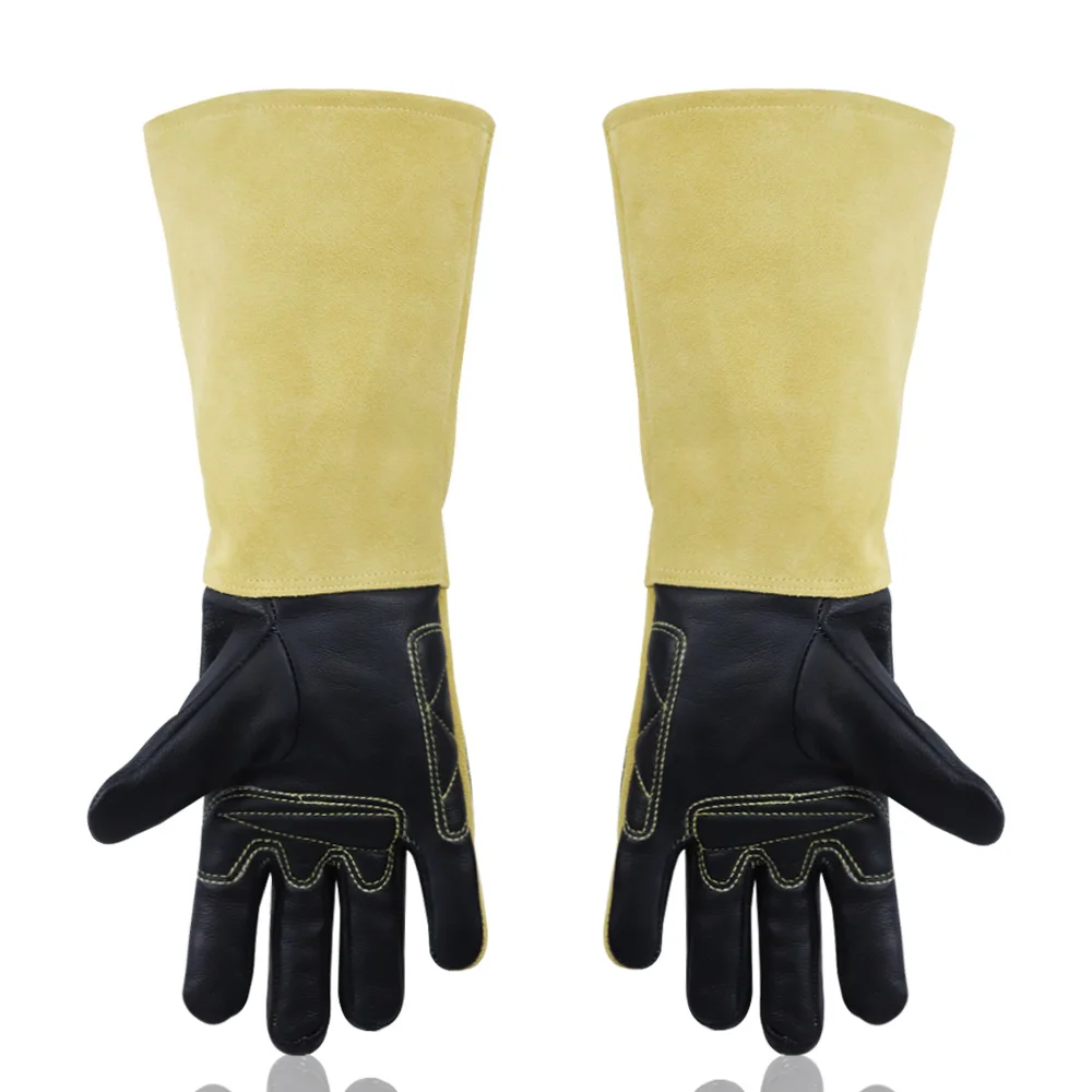 Manufacturer high quality sheepskin leather welding gloves Extreme Cut   Heat Resistant