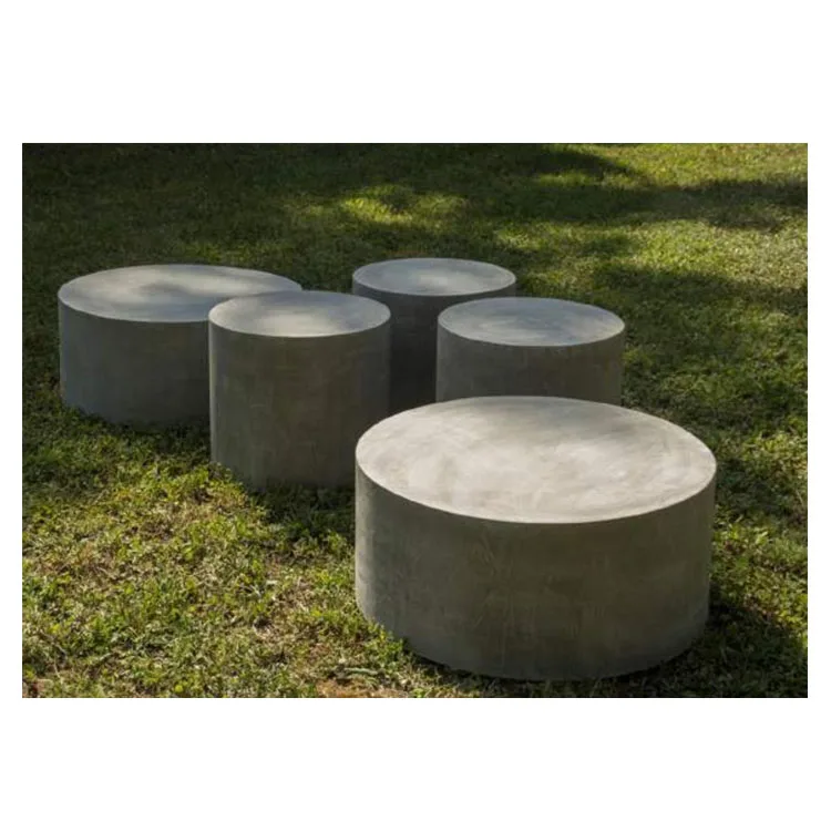 High quality light concrete fiber dining table outdoor concrete side coffee table