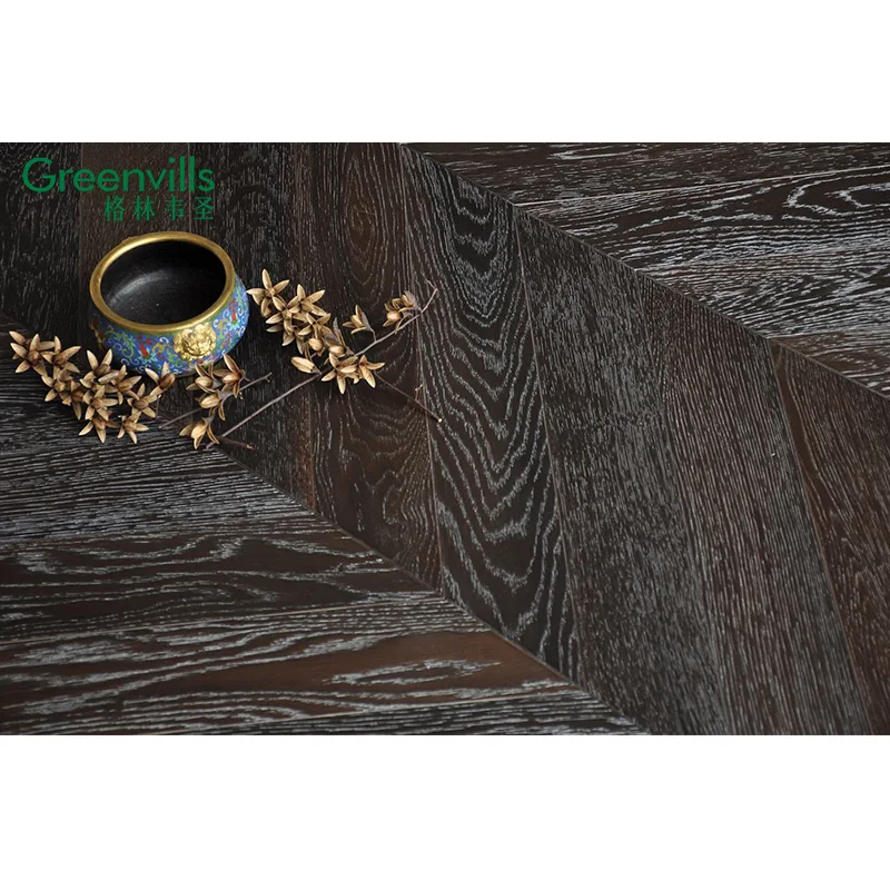 living room wood+flooring white oak timber wood flooring tiles/black chevron engineered hardwood floor