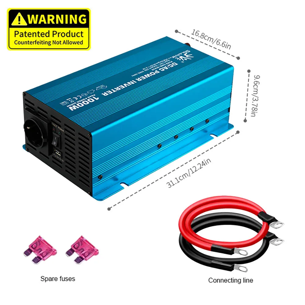 Pure Sine Wave Power Inverter 1000W 12V 220V Dc To Ac Off Grid Solar Inverter 1kw