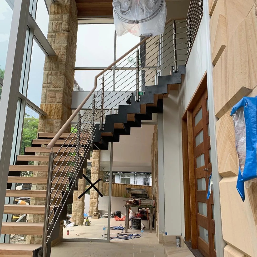 Epai Direct sale 304/316 Stainless Steel Balustrade Tube Front mounted Railing Post Modern Design Pipe Handrail Railing