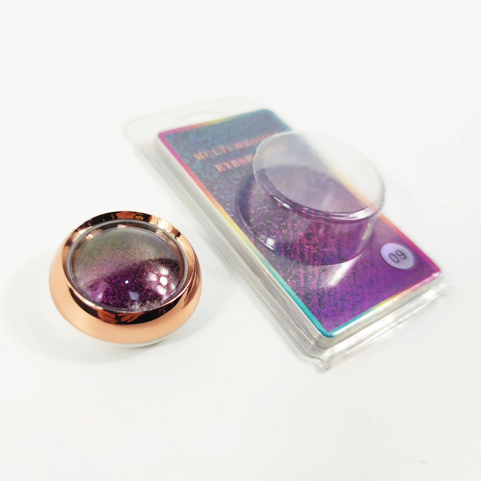 Private label eyeshadow glitter long lasting cosmetics waterproof single chameleon eyeshadow pigment