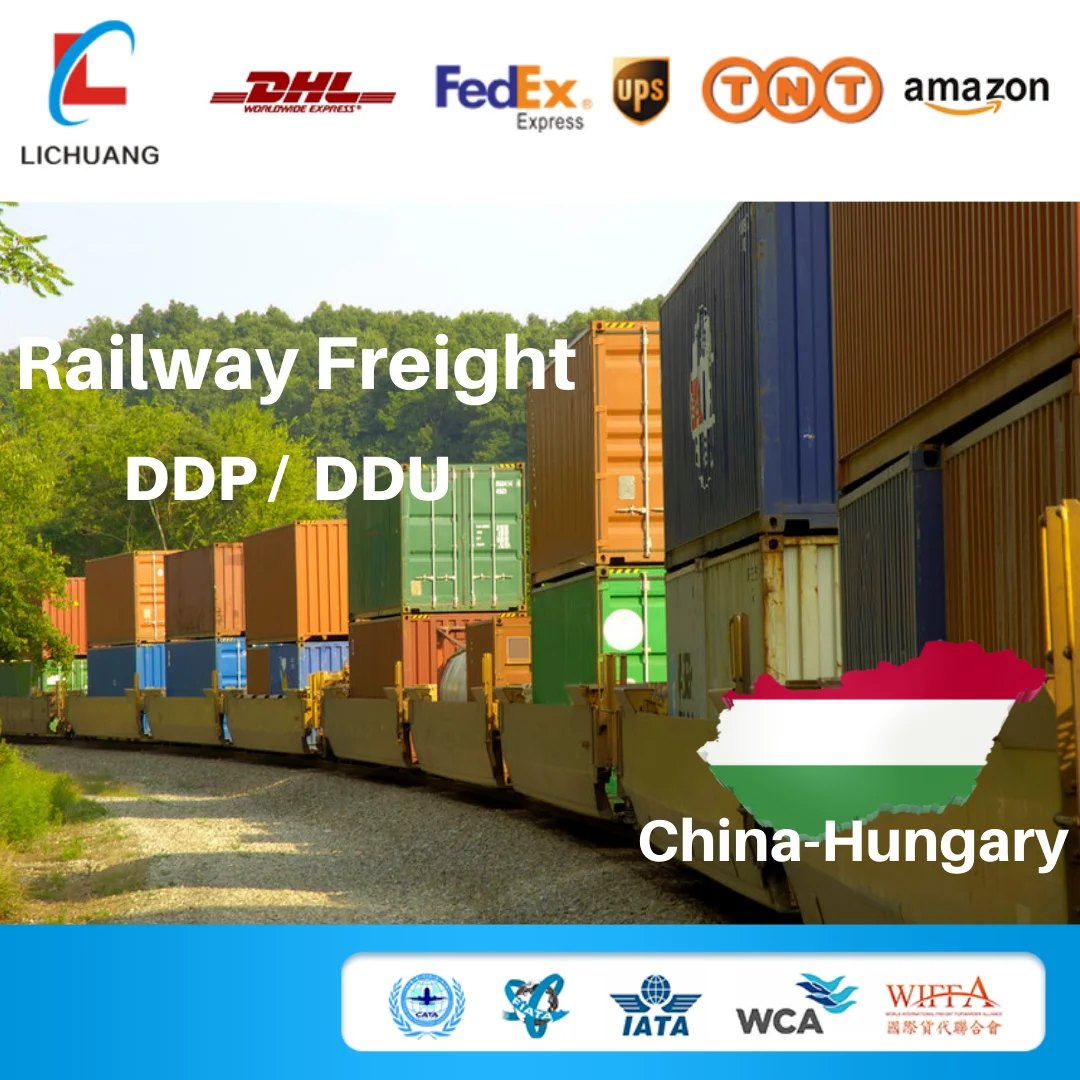 Cheapest Rate Railway China to Hungary Train Freight Forwarder Door to door Shipping Cargo Service DDP DDU in Time