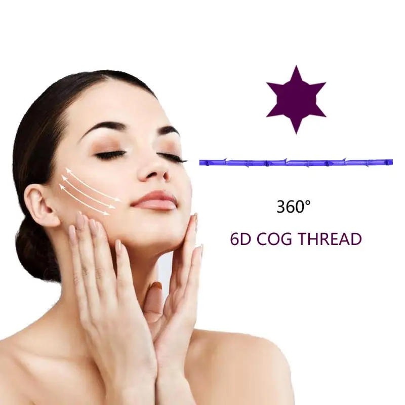 Korean V Hilos Tensores 21G 100mm Face Lifting Barbed Type L 6D Cog Lift Pdo Thread