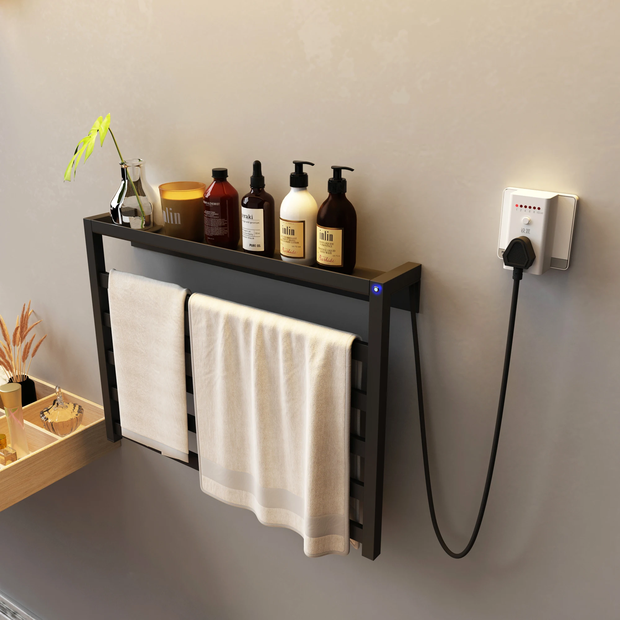 Аксессуары для ванной комнаты настенный душ вешалка для полотенец из нержавеющей стали R-103