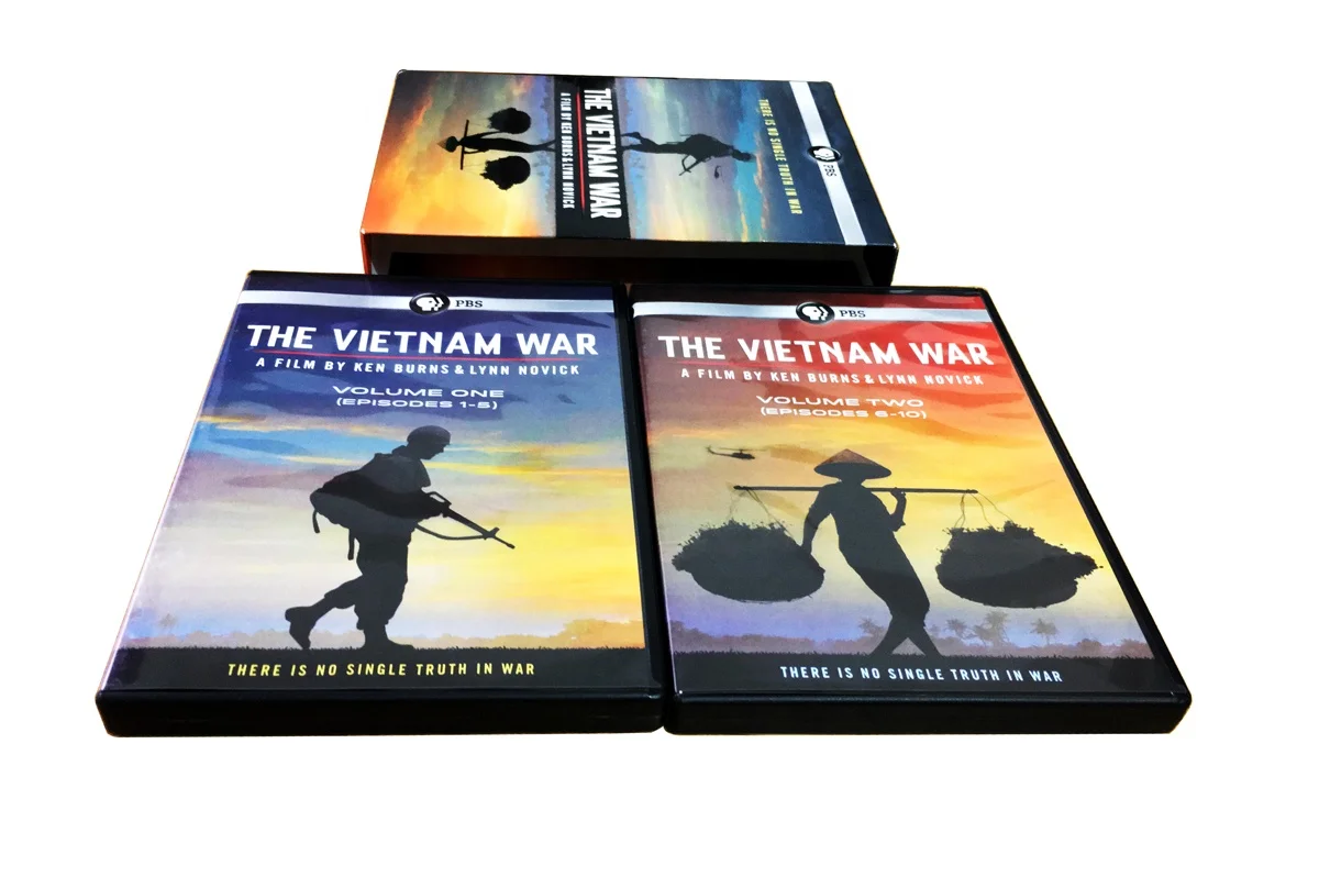 manufacturer DVD BOXED SETS MOVIES TV show Film Disk Duplication Printing factory free shipping seller the vietnam war 10dvd