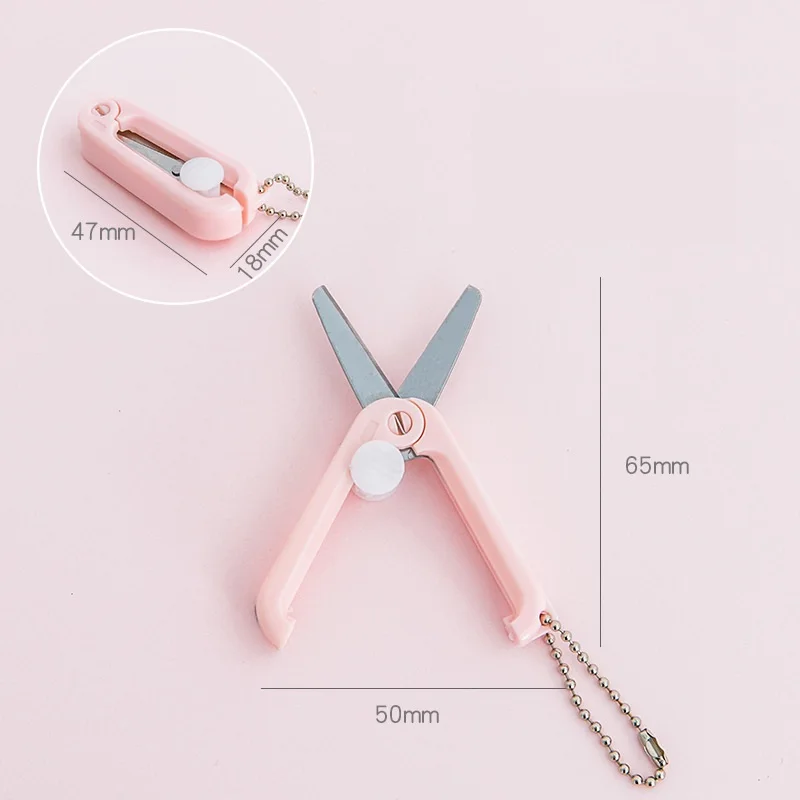 Wholesale Mini Portable Folding Scissors Paper-Cutting Stationary Creative  Scissors For School Supplies