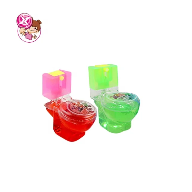 wholesale custom toilet shape sweet sour  funny children mini plastic spray candy liquid candy