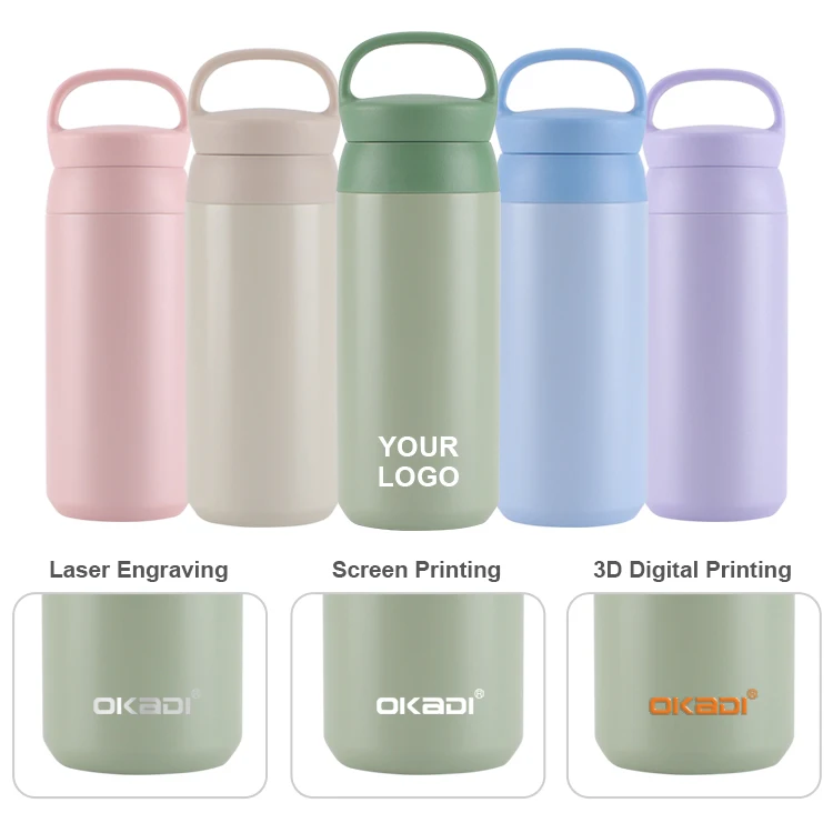 Portable Insulated Double Wall 12 oz Custom Logo and Color Stainless Steel Vacuum Flask