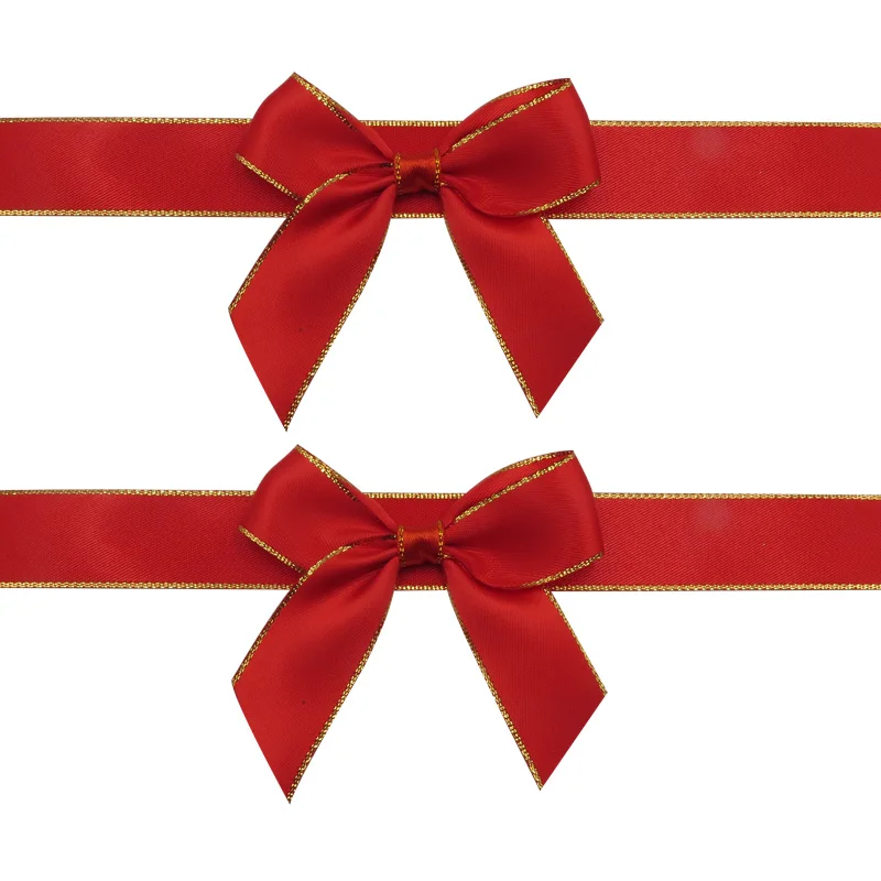 Factory professional customized Various Christmas satin ribbon bows with stretch loop