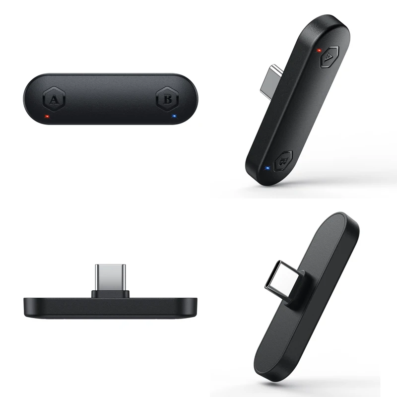 Беспроводной аудиопередатчик с портом Type-C BT5.1 аудиоадаптер разъемом USB C для Nintendo Switch Lite PS4 PS5 PC